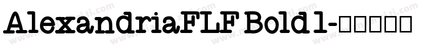 AlexandriaFLF Bold1字体转换